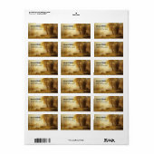 Étiquette Kings River Canyon 1868 Adresse Vintage (Feuille entière)