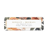 Étiquette KINSLEY Boho Terracotta Tropical Return Adresse La (Devant)