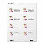 Étiquette Kiss Me I'm 60 Anniversaire Tshirts et cadeaux (Feuille entière)