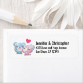 Étiquette Kissing Bears mignon et Kawaii (En situation)