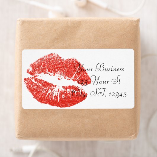 Étiquette Kissing Red lips (En situation)