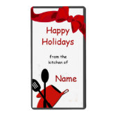 Étiquette Kitchen Chef Utensils Icon Gift Label (Devant)