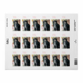 Étiquette Kitten Et Fleurs (Feuille entière)