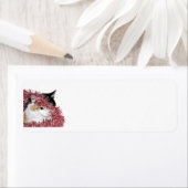 Étiquette Kitty de Noël de Calico (En situation)