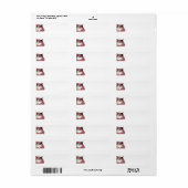 Étiquette Kitty de Noël de Calico (Feuille entière)