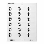 Étiquette Kitty Kuro (Feuille entière)