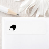 Étiquette Kiwi Bird Silhouette (En situation)