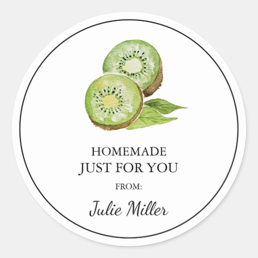 Étiquette kiwi fait maison rien que pour vous (Devant)