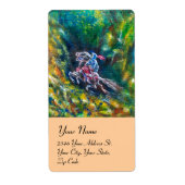 ÉTIQUETTE KNIGHT LANCELOT, CHEVAL EN FORÊT VERTE (Devant)