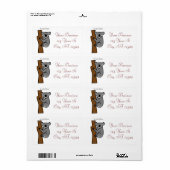 Étiquette Koala Bear Escalade Tree Thunder_Cove (Feuille entière)