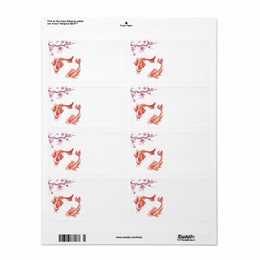 Étiquette Koi Pond (Feuille entière)