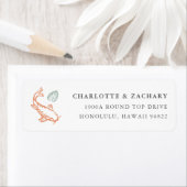 Étiquette Koi Pond Adresse de retour (En situation)