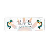 Étiquette Kokopelli avec Sun Return Adresse (Devant)