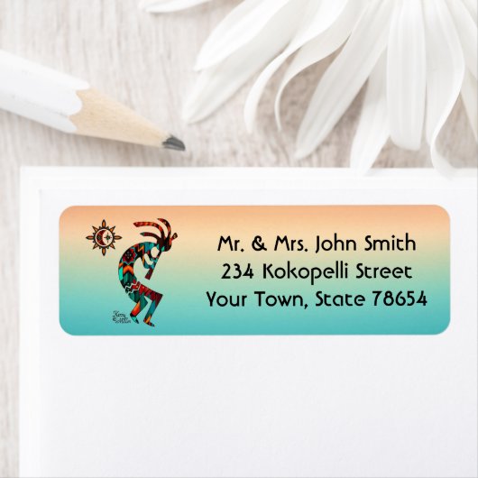 Étiquette Kokopelli Sud-Ouest (En situation)