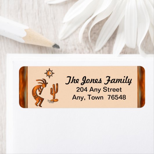 Étiquette Kokopelli Sud-Ouest (En situation)