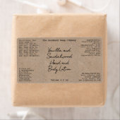 Étiquette Kraft Handwritten Look Cosmetics Bottle Label (En situation)