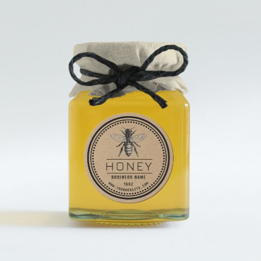 Étiquette Kraft Honey | Logo miel