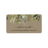 ÉTIQUETTE KRAFT LEAFEN GREEN FOLIAGE ADRESSE DE COULEUR D'EA (Devant)