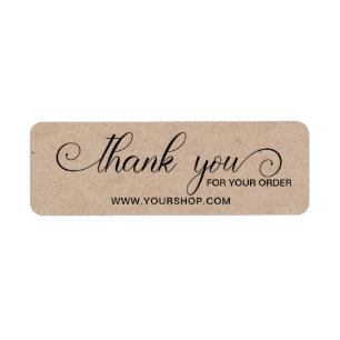 Étiquette Kraft Look Merci pour votre commande Petite entrep