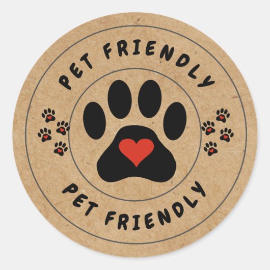 Étiquette Kraft pour animaux de compagnie avec emp (Devant)