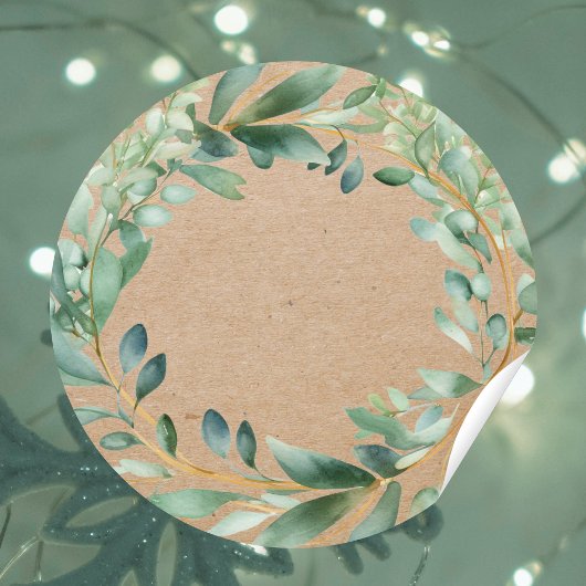 Étiquette kraft rustique de Noël pour ingrédient d
