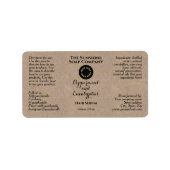 Étiquette Kraft w curly text add logo dropper bottle label (Devant)