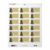 Étiquette Krampus Rocking Horse Mauvais Démon Noël Noël (Feuille entière)