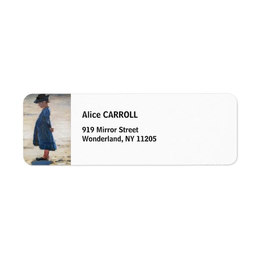 Étiquette Kroyer - Petite fille debout sur Skagen Beach (Devant)