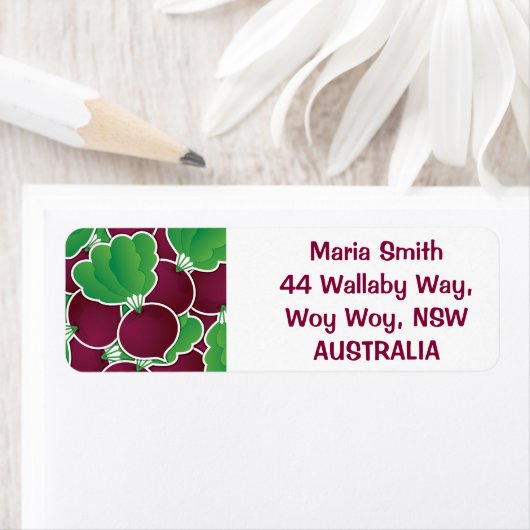 Étiquette La betterave funky (En situation)