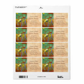Étiquette La chaise de Gauguin vincent van gogh peinture (Feuille entière)