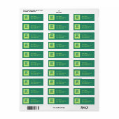 Étiquette La chance de l'Irish Emerald Green (Feuille entière)
