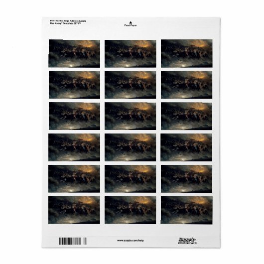 Étiquette La chasse sauvage d'Odin, 1872 par Peter Nicolai A (Feuille entière)