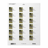 Étiquette La clôture de campagne et un écureuil (Feuille entière)