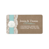 Étiquette La collection de mariages de plage de sable turquo (Devant)