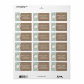 Étiquette La collection de mariages de plage de sable turquo (Feuille entière)