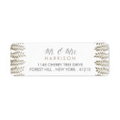 Étiquette La collection de Mariages Monochrome Fern Woodland (Devant)