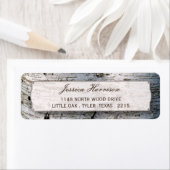 Étiquette La collection de Mariages Rustic Silver Birch Tree (En situation)