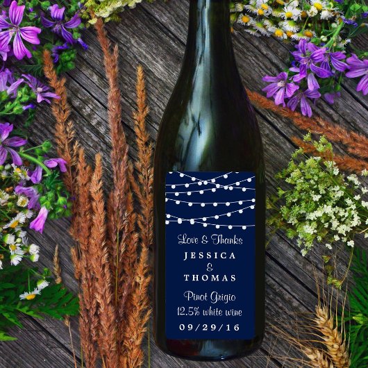 Étiquette La Collection Mariage Bleu Marine Lights