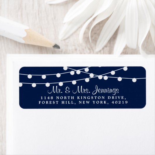 Étiquette La Collection Mariage Bleu Marine Lights (En situation)