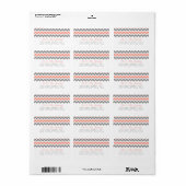 Étiquette La collection moderne de Mariages Chevron - rose e (Feuille entière)