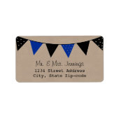 Étiquette La collection moderne de Mariages de Bunting Bleu (Devant)