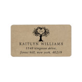 Étiquette La collection Rustic Heart Tree Mariage (Devant)