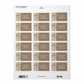 Étiquette La collection Rustique de Mariages de Bow Twine (Feuille entière)