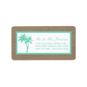 Étiquette La collection Tropical Palm Tree Beach Wedding (Devant)