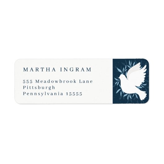 Étiquette La colombe de la paix (Devant)