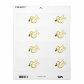 Étiquette La colombe de Noël (Feuille entière)