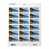 Étiquette La côte d'Ocean Beach (Feuille entière)