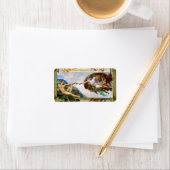 Étiquette La création d'Adam par Michel-Ange (En situation)