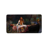 Étiquette La Dame de Shalott par John William Waterhouse (Devant)