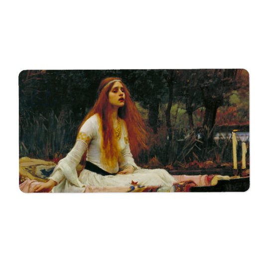 Étiquette La Dame de Shalott sur l'eau (Devant)